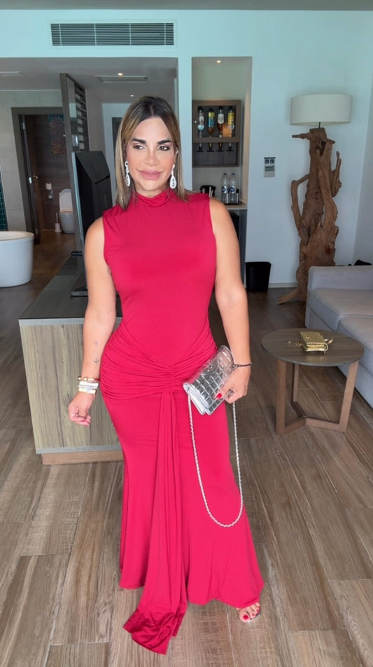 Antara Burgundy Dress (stretch) utilicé talla M