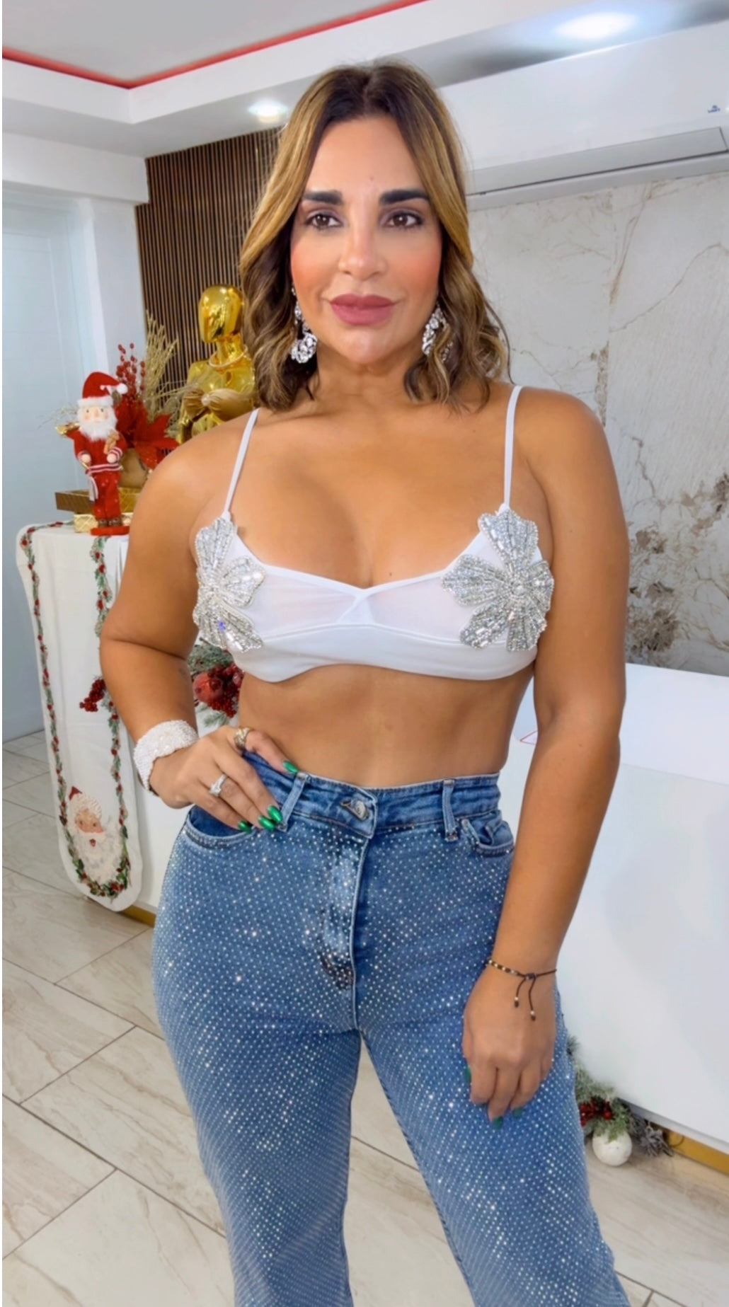 Exotic White Top (spandex)