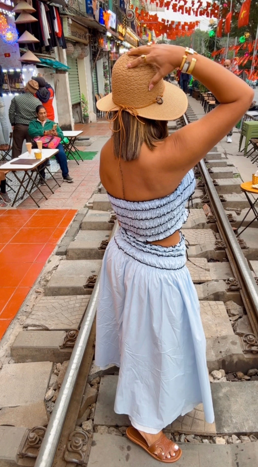 Hanói Blue Skirt Set (súper spandex)