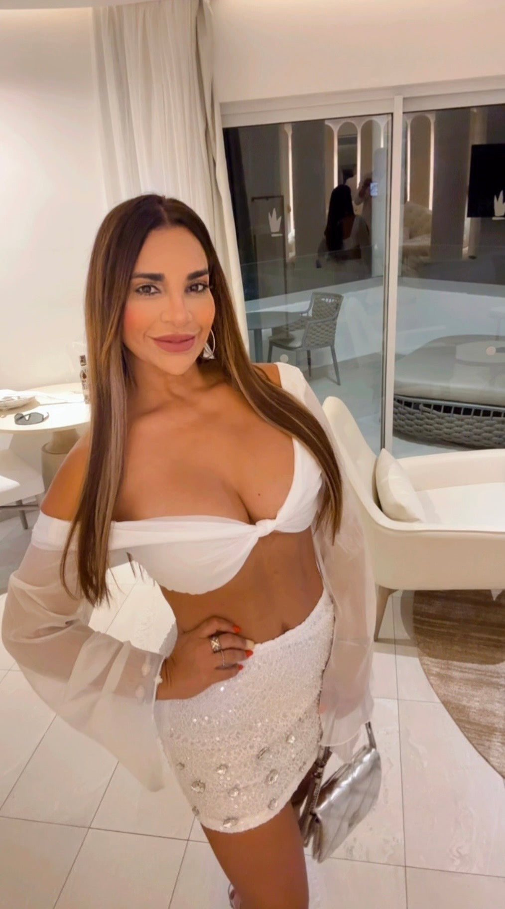 Dominican White Set (spandex) utilicé Médium