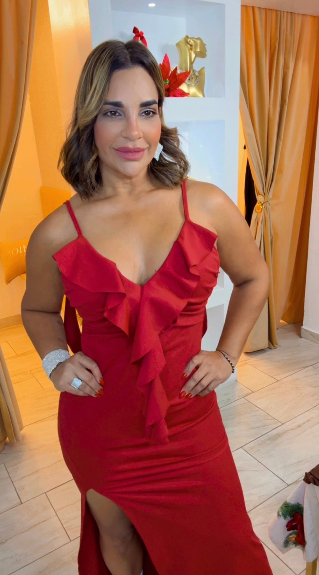 Passion Red(wine) Dress (stretch)