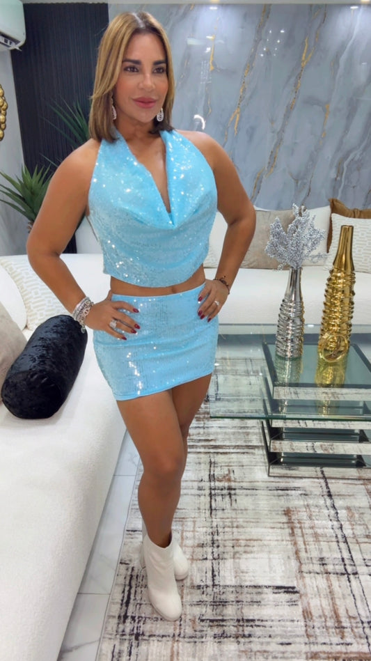 Underwater Blue Set (spandex) utilicé talla M