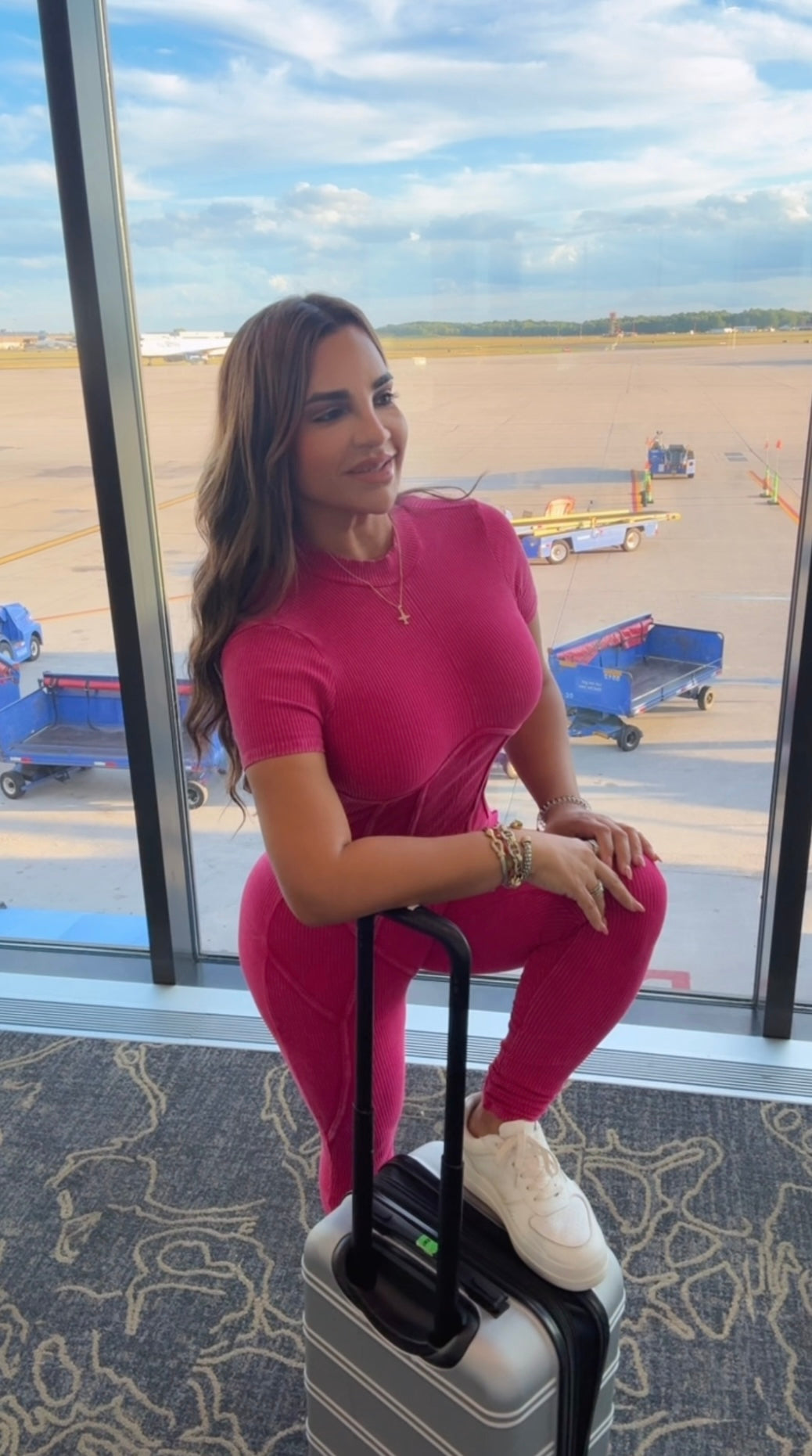 Bradley Fuchsia Jumpsuit (stretch)