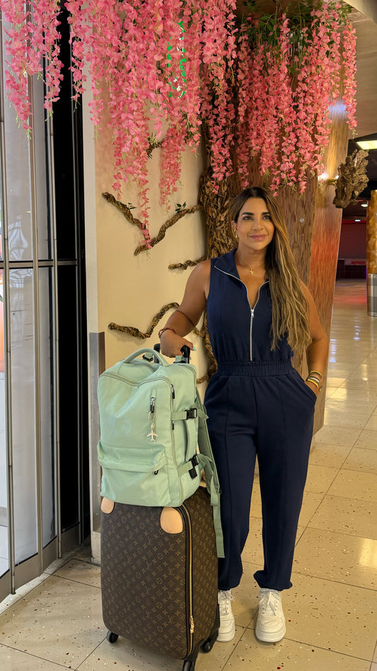 Queen Airport Navy Blue Jumpsuit (spandex)