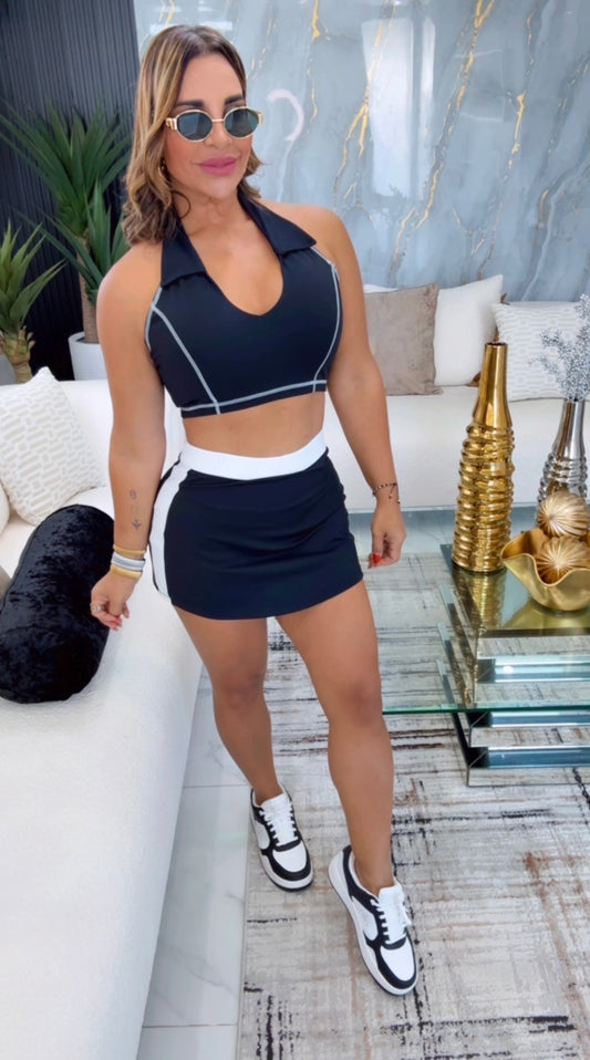 Sport Black Set (Trae short integrado) spandex