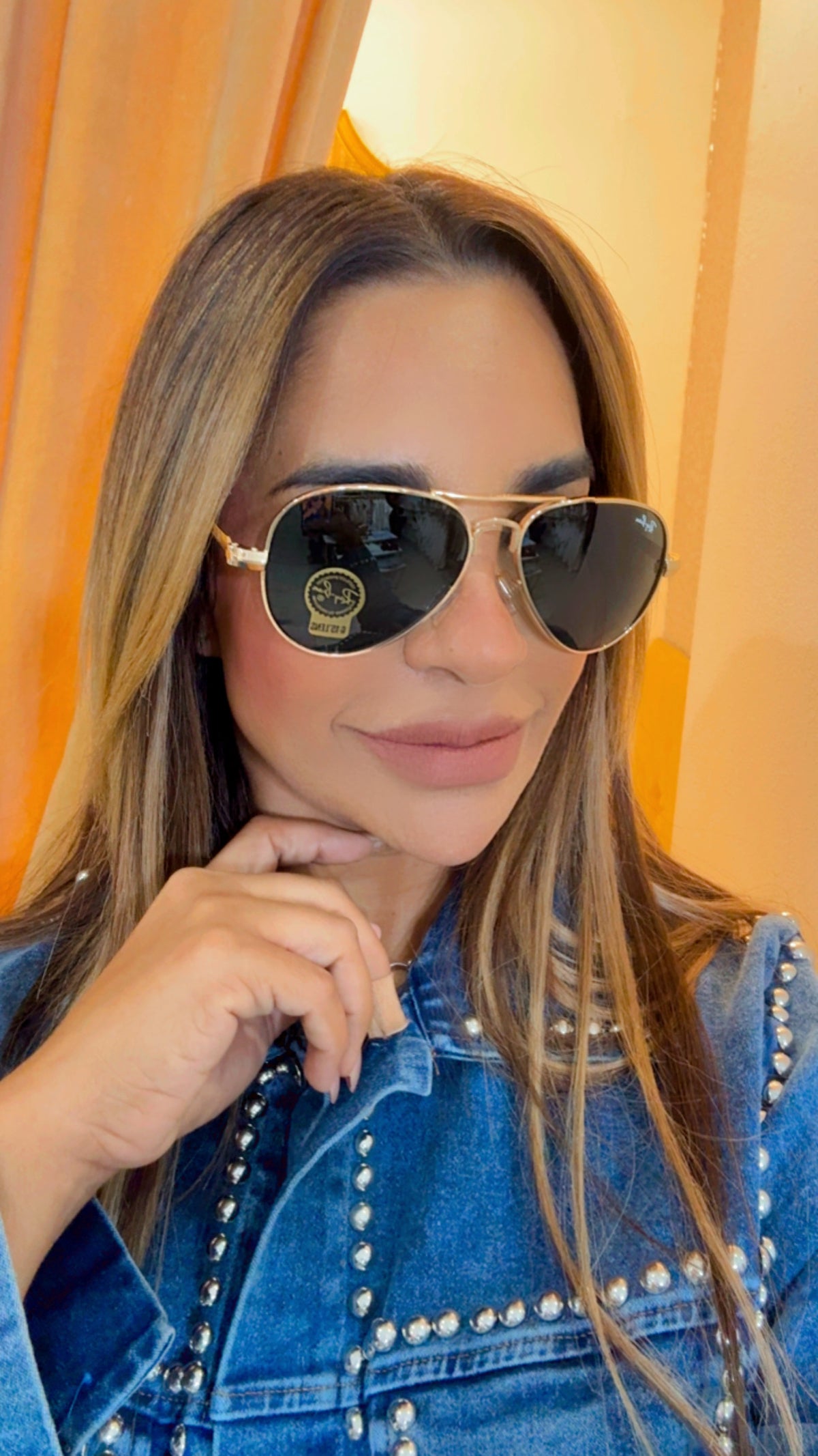 RBan Aviator Gold Sunglasses (kit completo) unisex