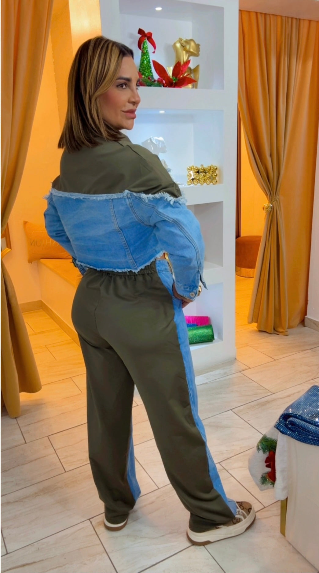 Austria Olive & Denim Set (spandex) utilicé talla M , puedes bajar una talla