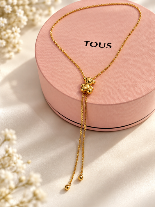 Tous Gold Adjustable Necklace (oro 925) ajustable( mide hasta 75 cm) llega Oct 30