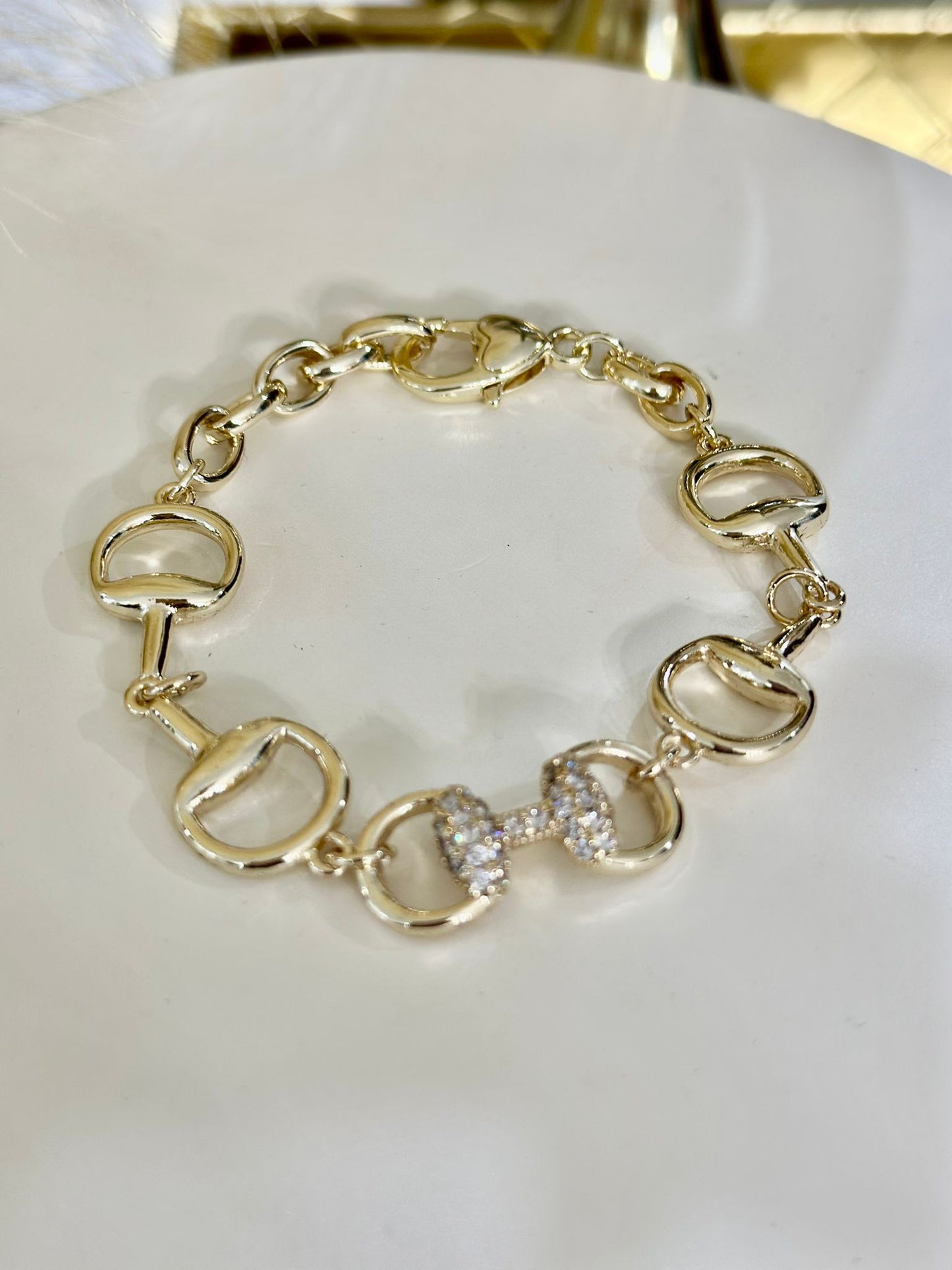Chunky Two Tones Bracelet (Gold plated)