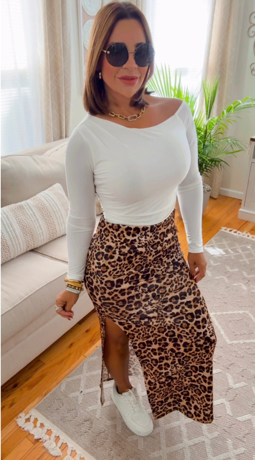 Animal Print Skirt (stretch)