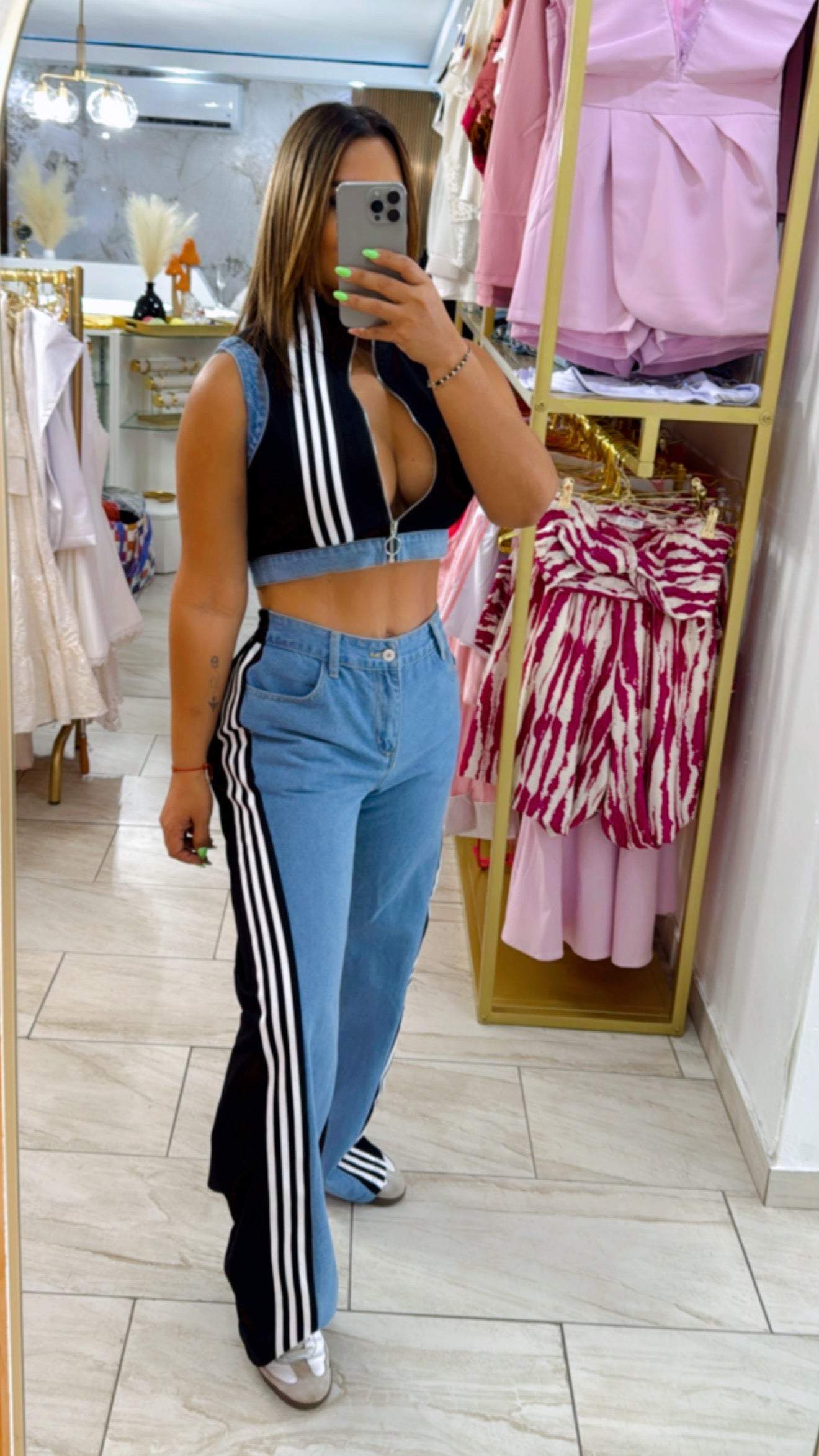 Yemen Denim Set (stretch) corre grande