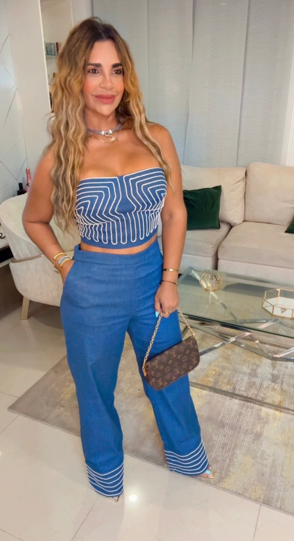 Bella Vista Denim Set (spandex)