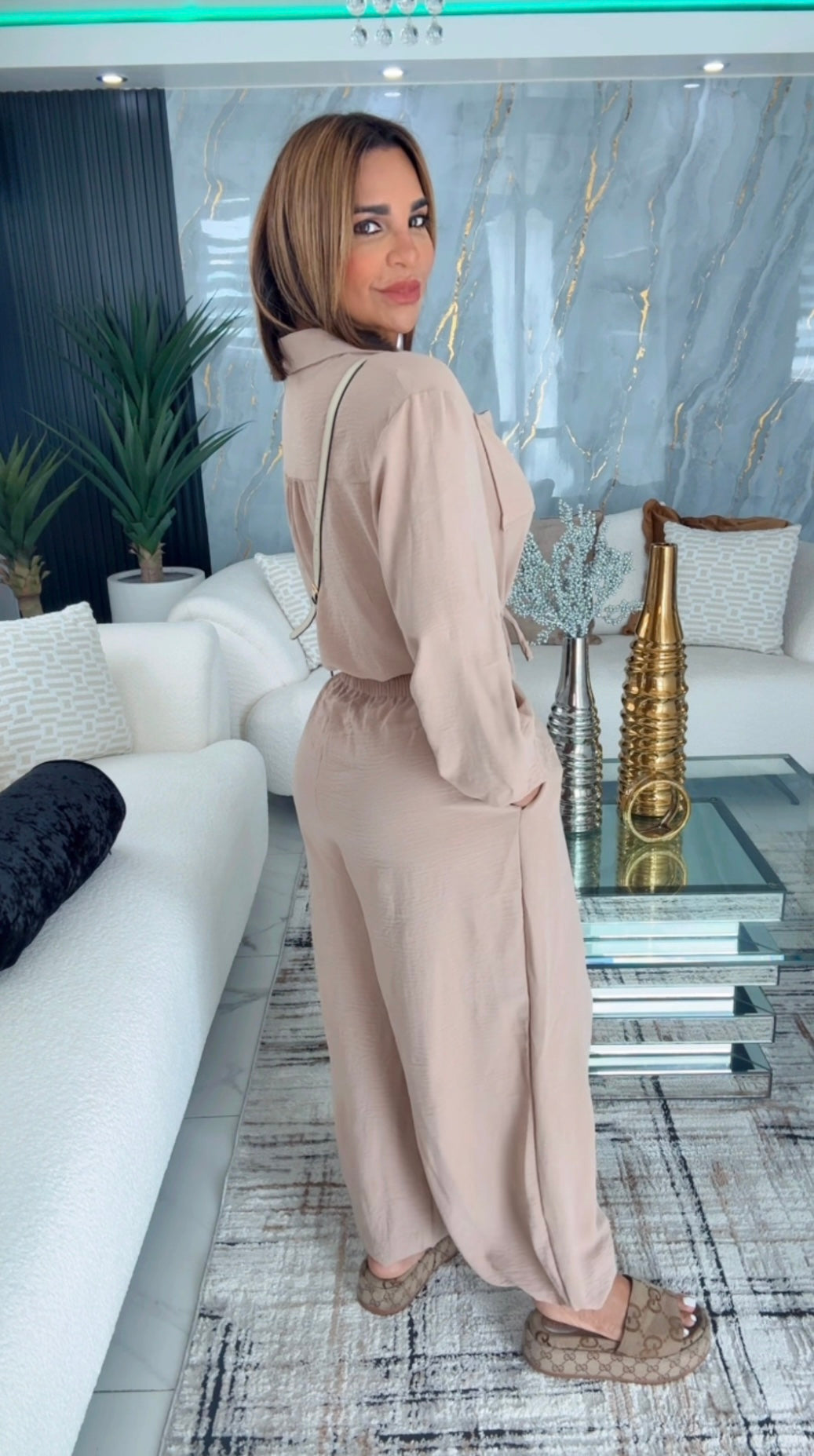 Santa Catarina Camel Set (spandex) utilicé talla M