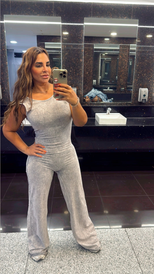 Sucre Gray Jumpsuit (stretch)