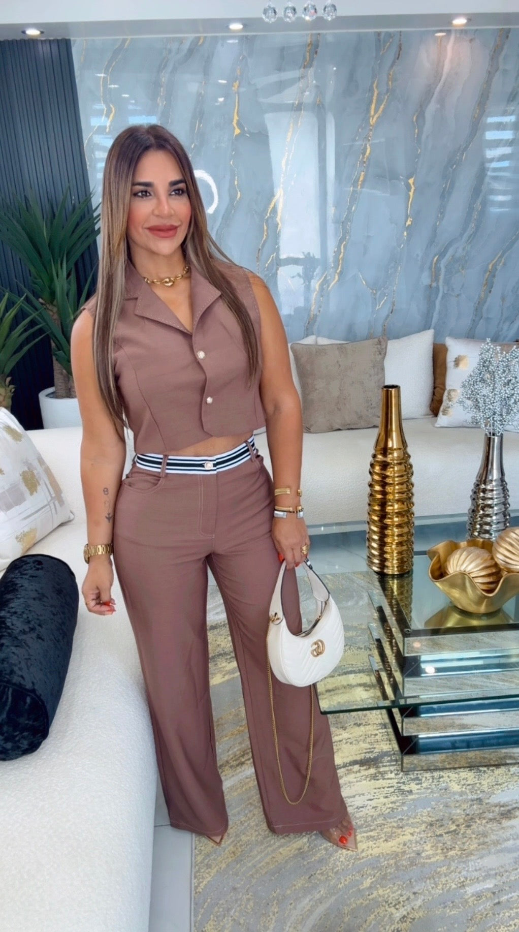 Ravello Brown Vest Set (utilicé Médium)