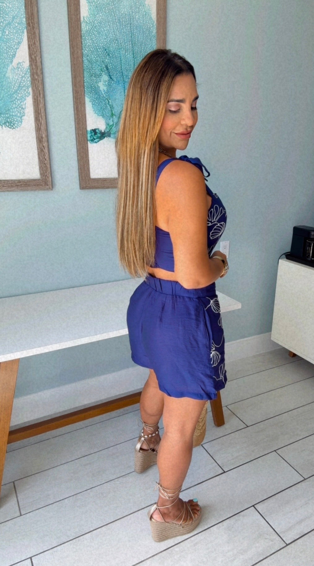 Bubali Navy Blue Set (spandex)