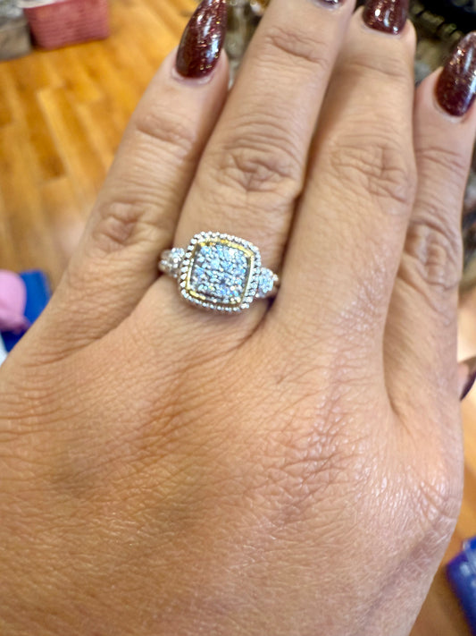 Promise Two Tones Ring (gold plated material)