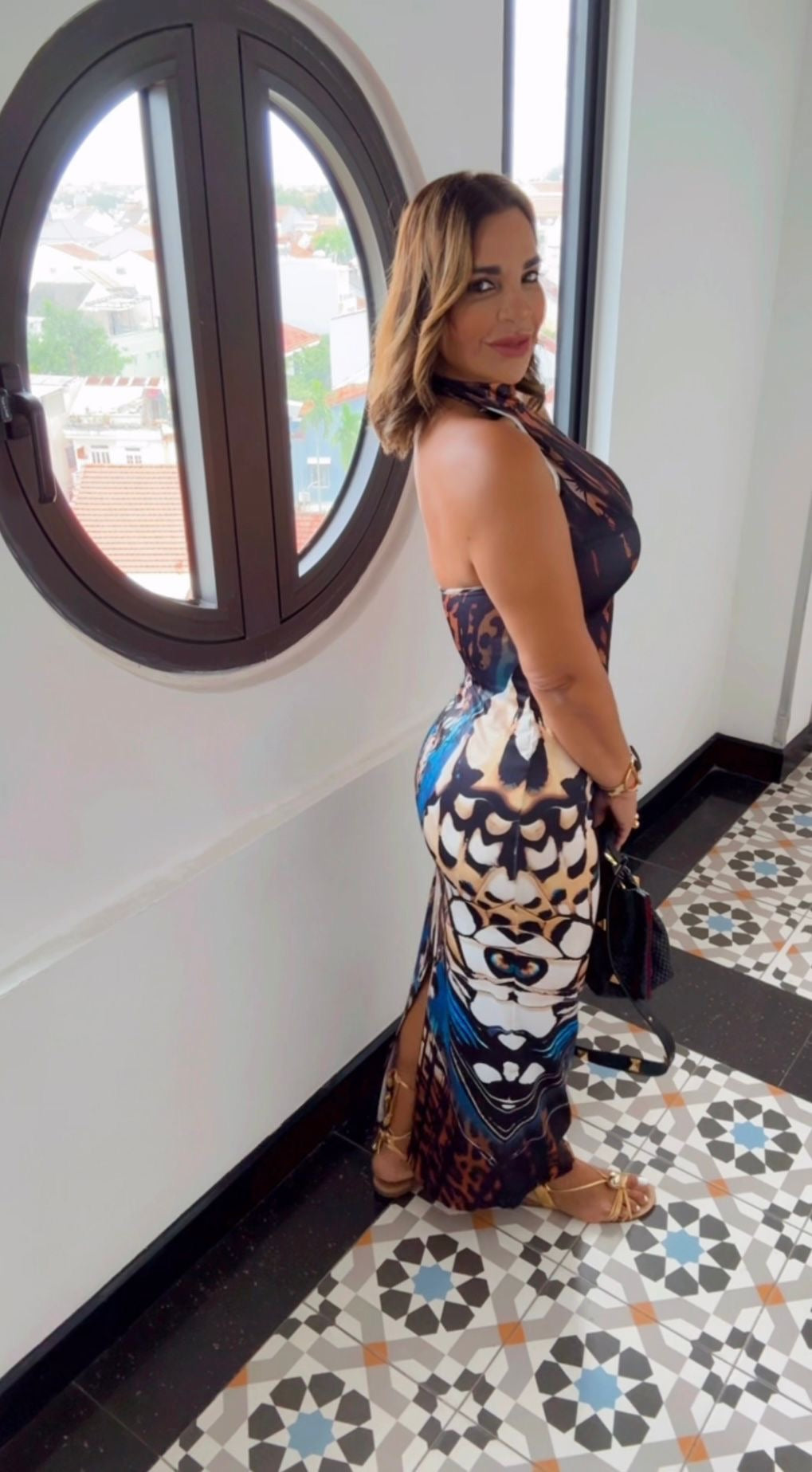 Hera Brown Dress (spandex)