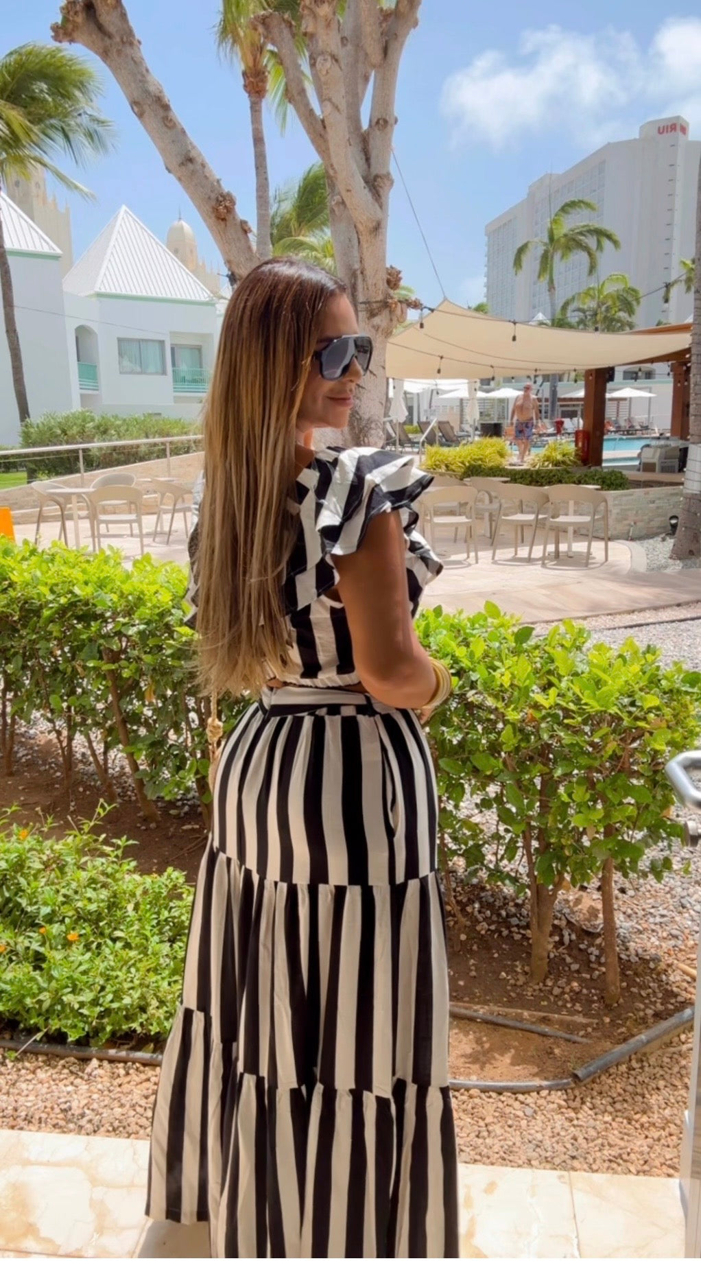 San Nicolás Black Skirt Set (spandex)