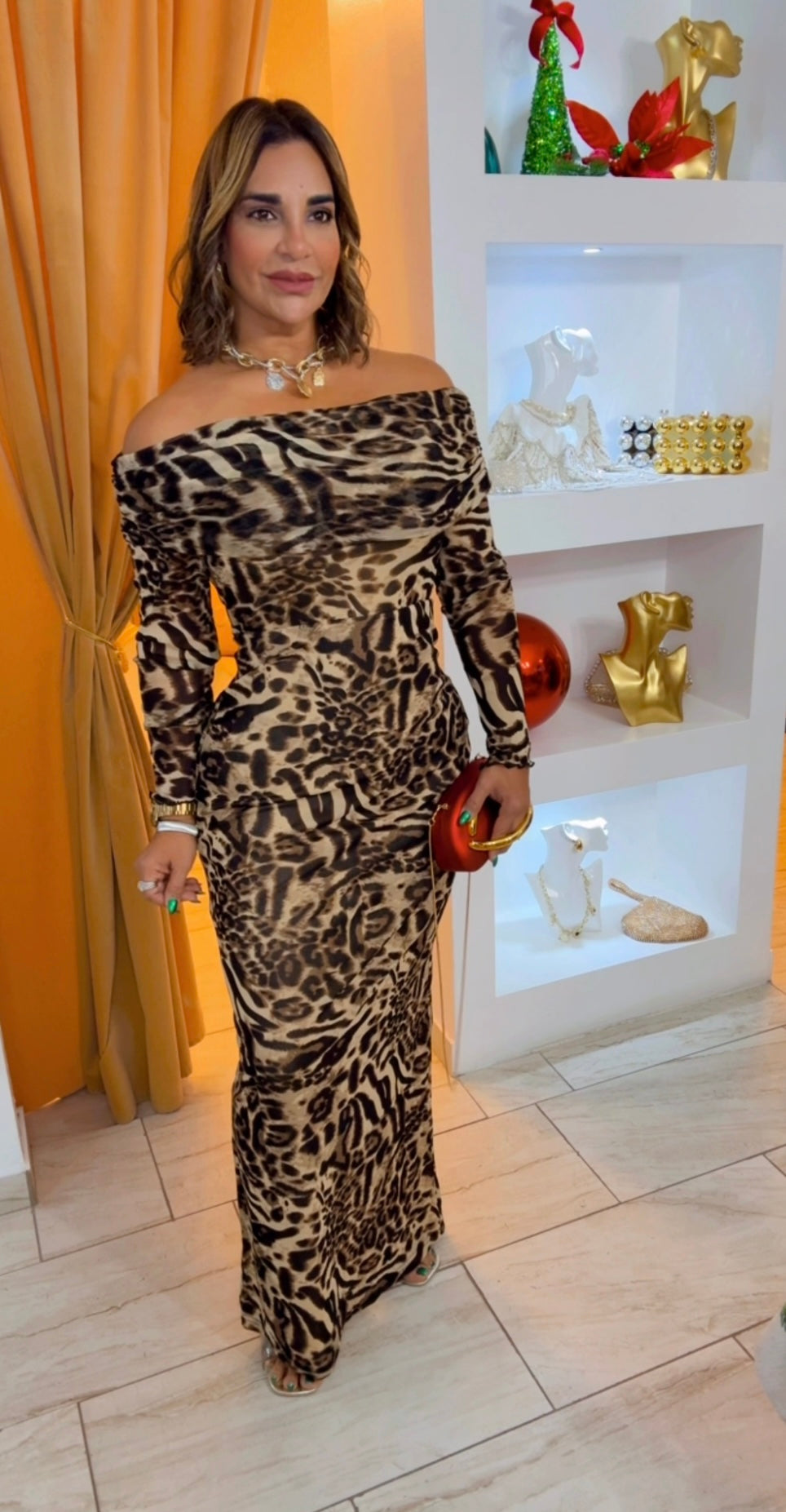 Marrakech Animal Print Dress (stretch)
