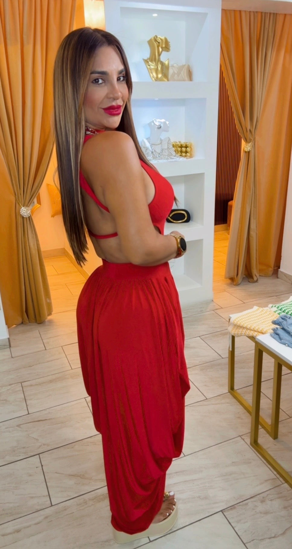 Naxos Red Bodysuit Set (spandex)