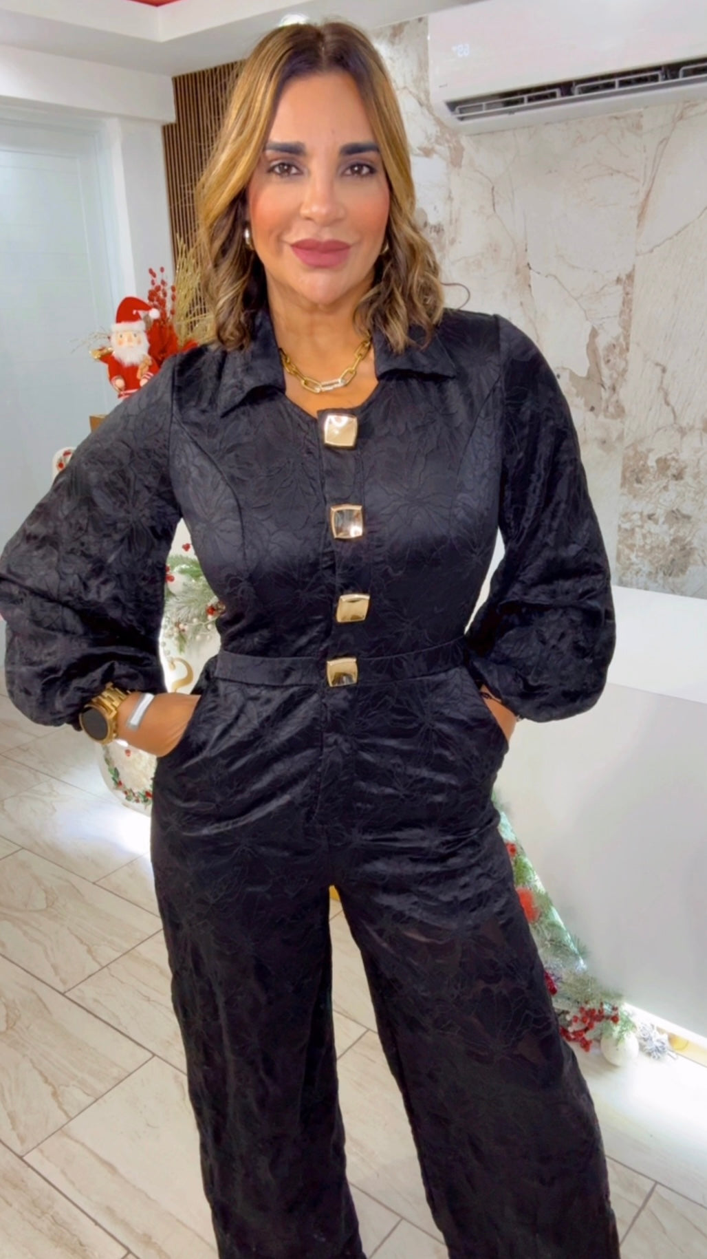 Viña del Mar Black Jumpsuit (spandex)