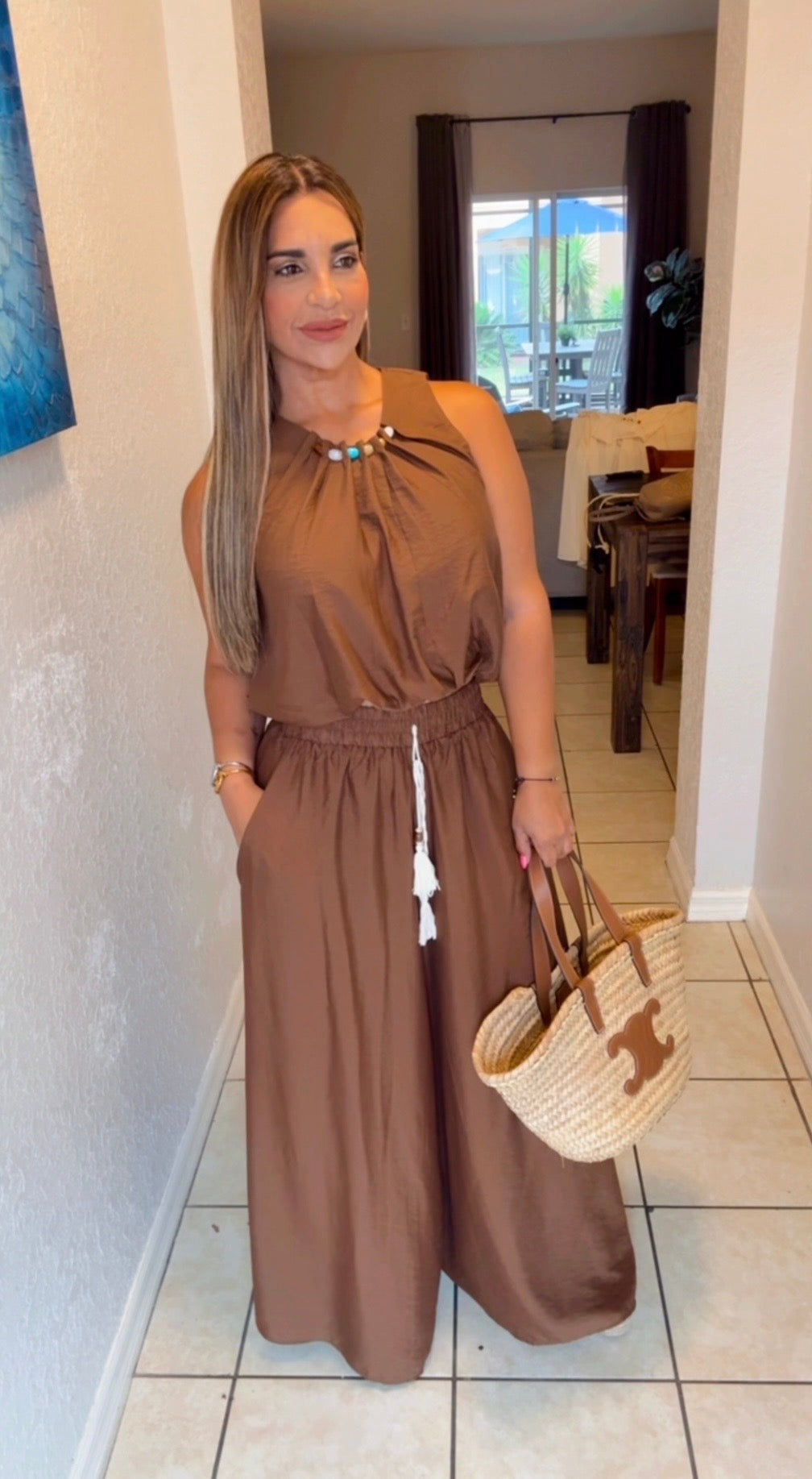 Malibú Brown Pant Set (súper spandex)