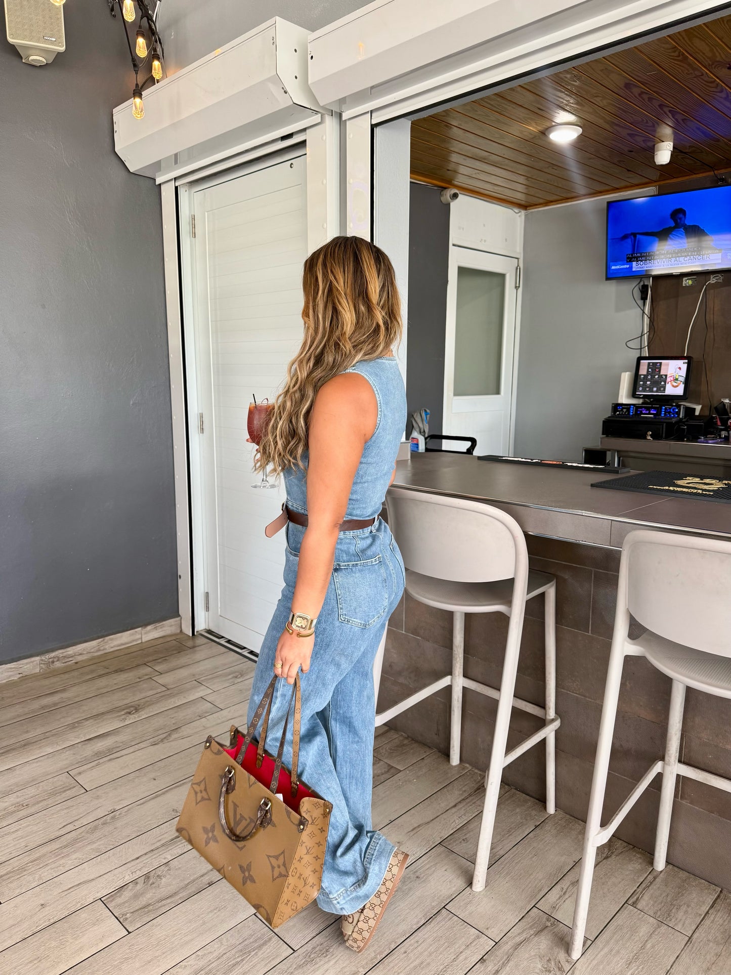 Route Denim Jumpsuit (incluye cinturón inspirado)