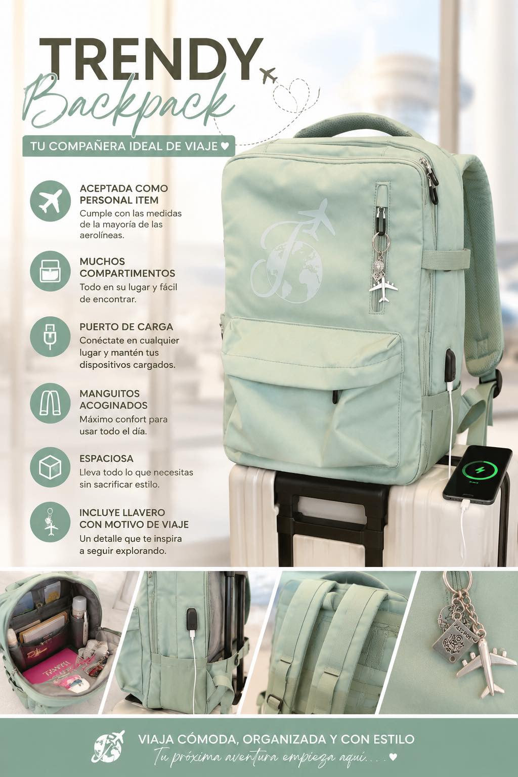 Trendy Travel Backpack