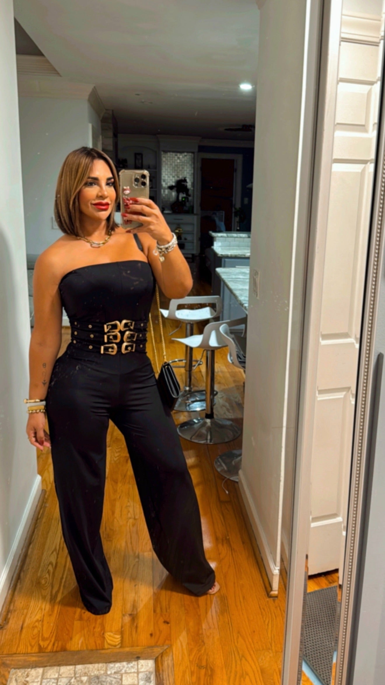 Greenville Black Jumpsuit (stretch) utilicé talla Small