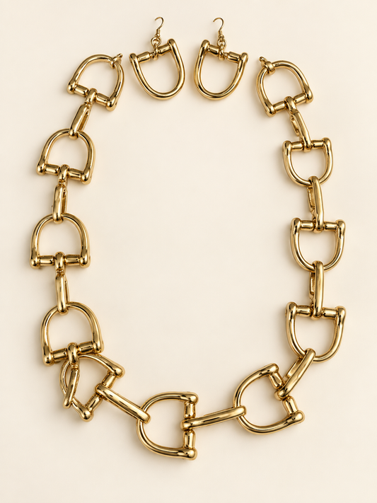 Anchor Necklace Set (incluye aretes)