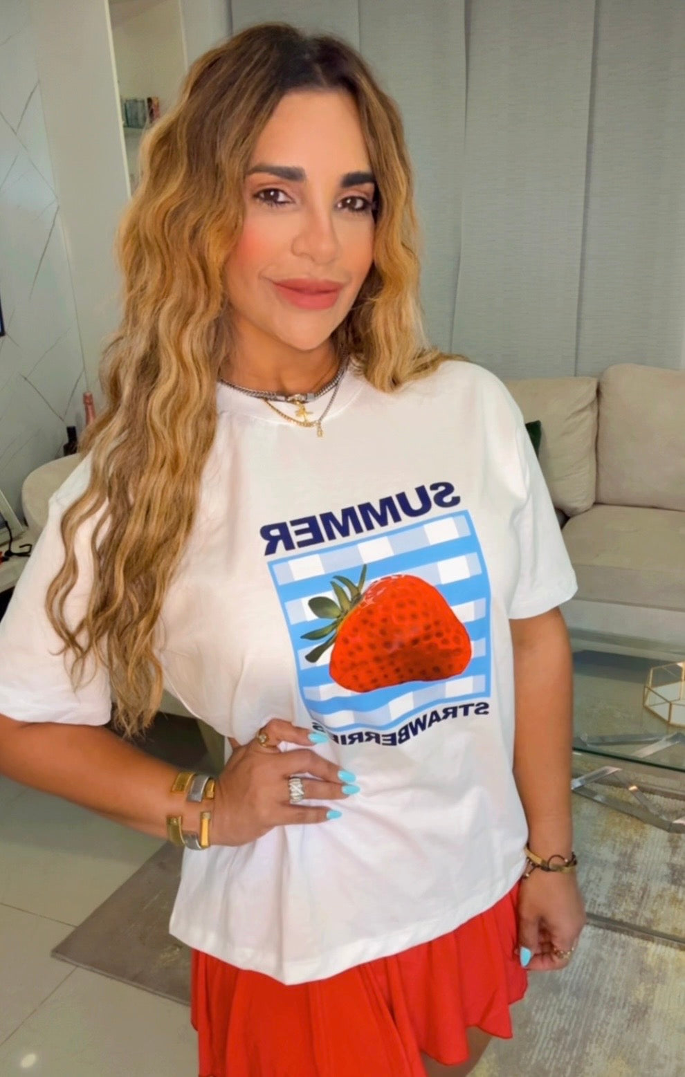 Summer Oversized White T-Shirt (spandex)