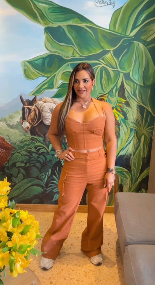 Cantón terracotta 3 pieces set(stretch) utilicé talla M