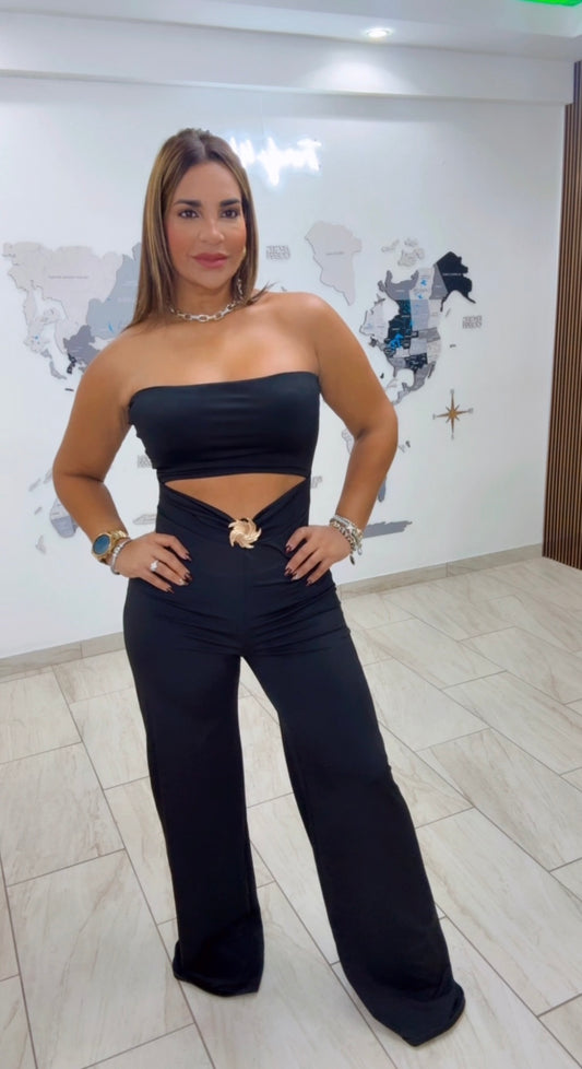 San Patricio Black Jumpsuit (stretch)