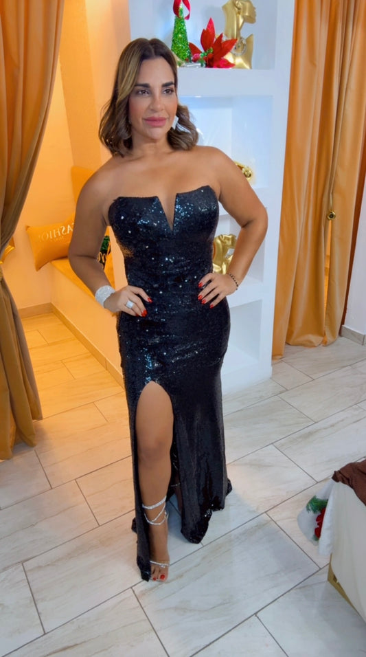 Sequins Black Dress (utilicé talla M)