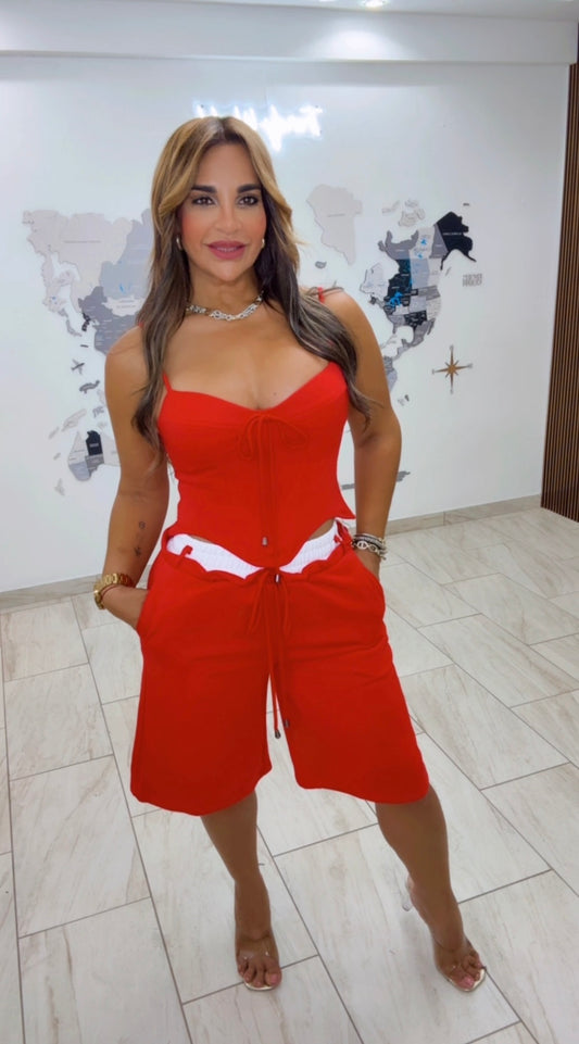 Beirut Red Set (stretch) utilicé talla M