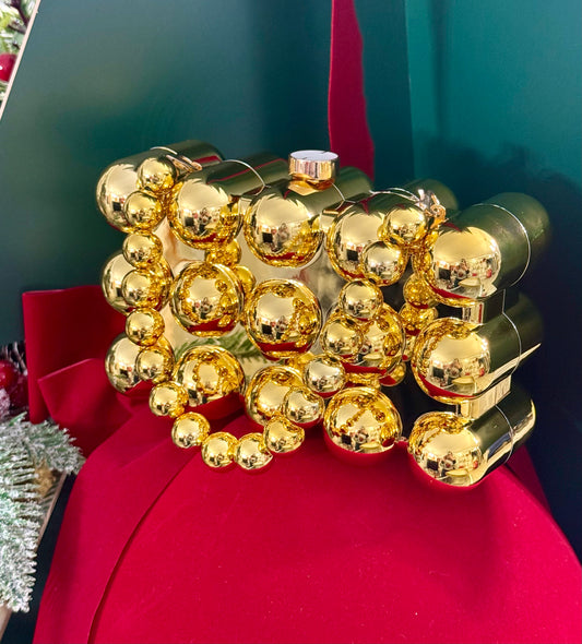 Glamour Bubble Gold Handbag