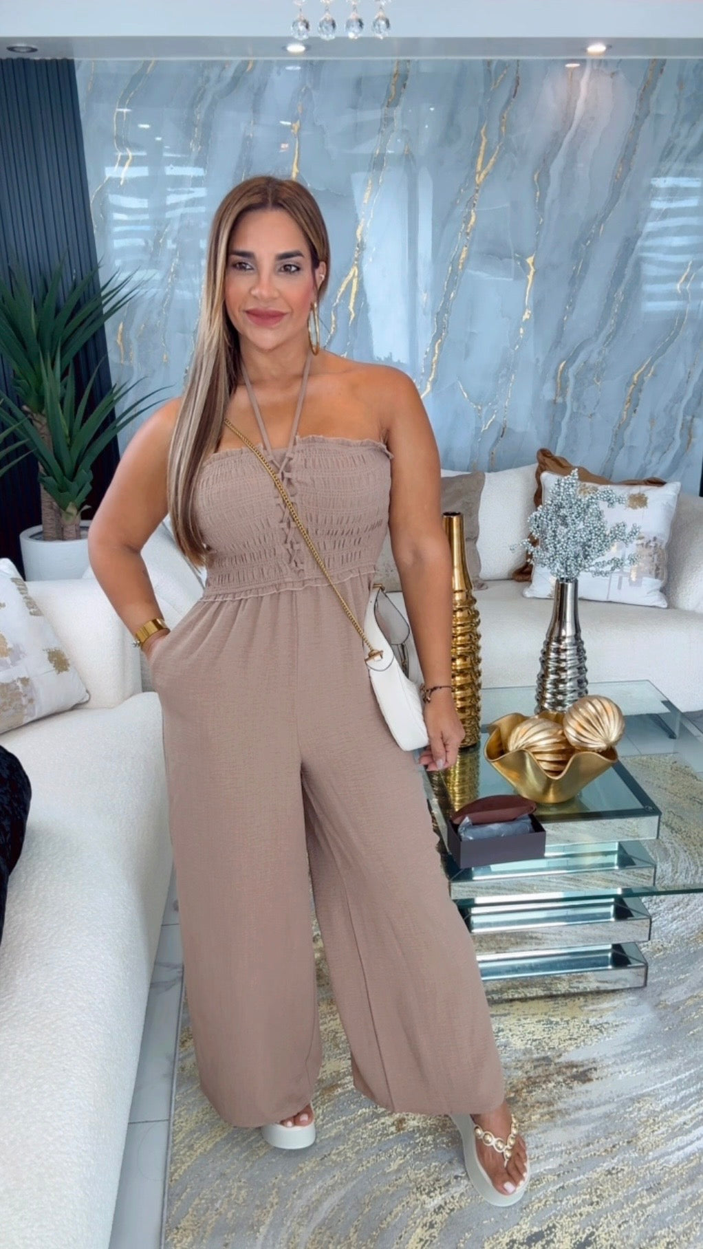 Yakarta Mocha Jumpsuit (spandex)