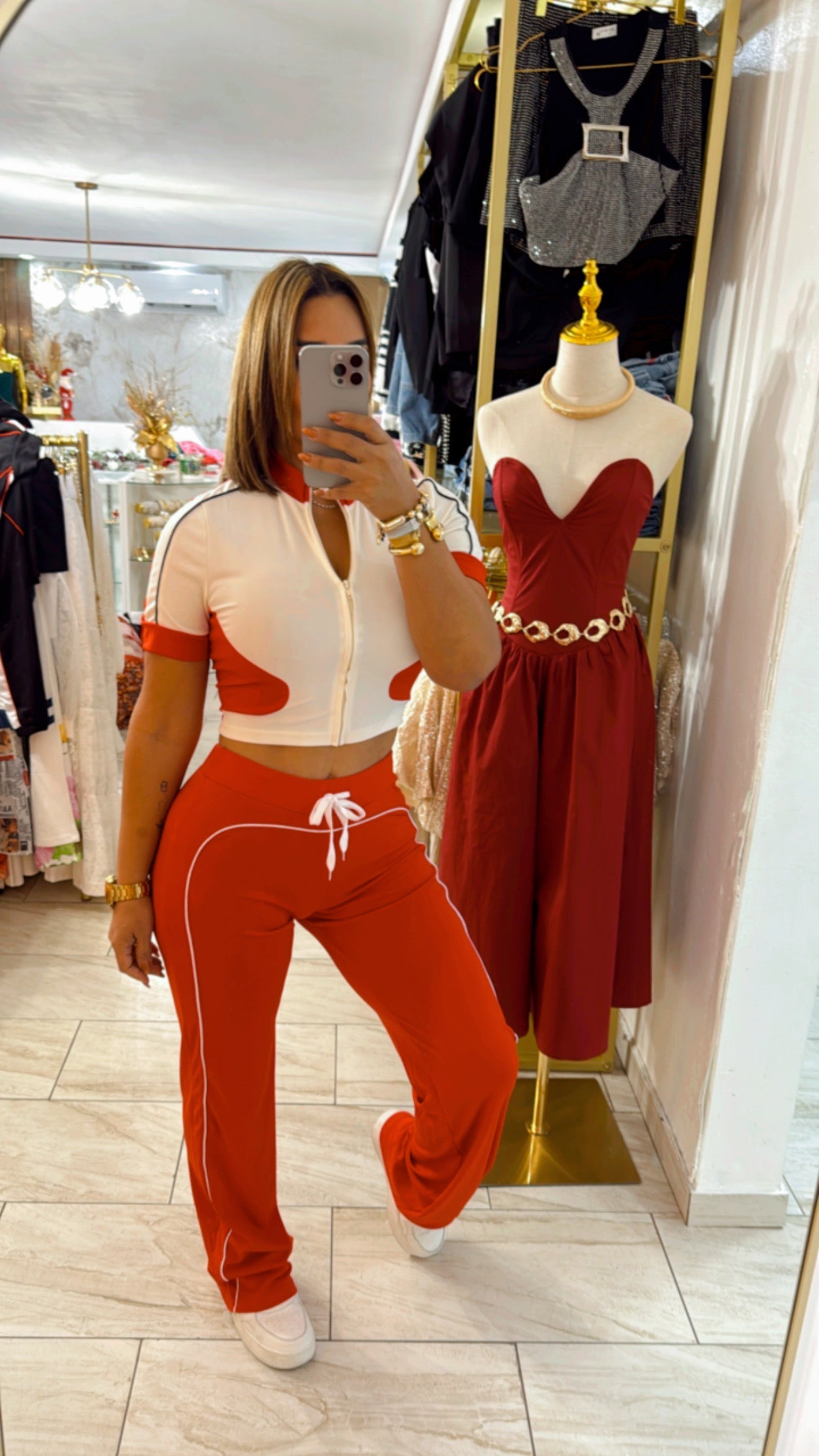 Basic Red & Beige Set (stretch)