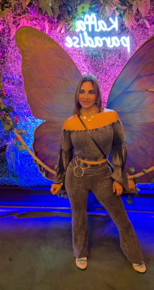 Burj Khalifa Mineral Wash Black Set (spandex)