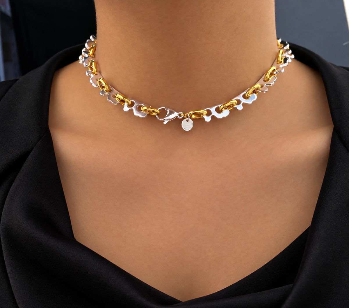 Tous 2 Tones Choker (Plata 925)