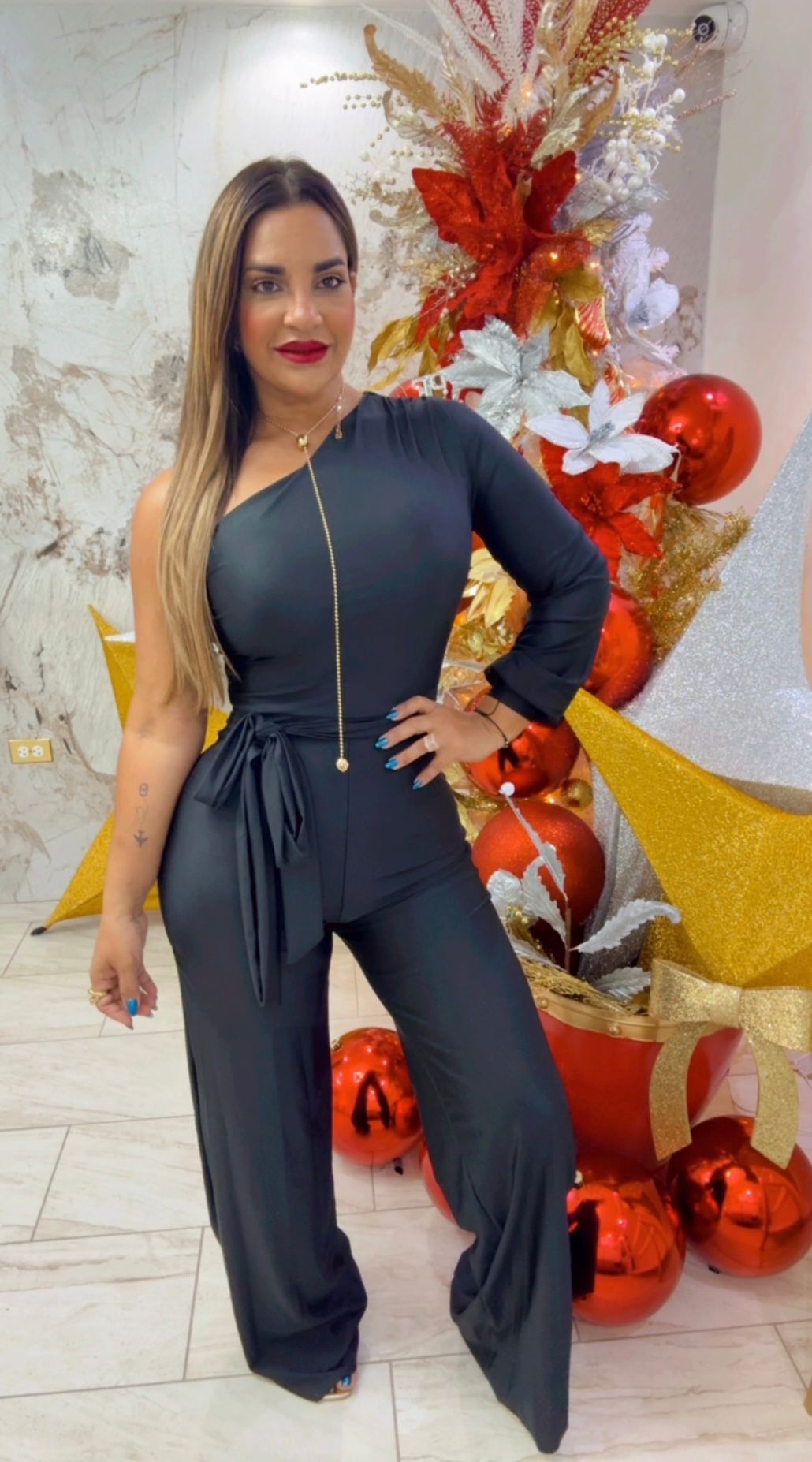 Argelia Black Jumpsuit(stretch)