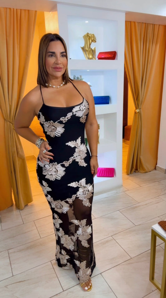 Florence Black Dress (spandex) utilicé talla M