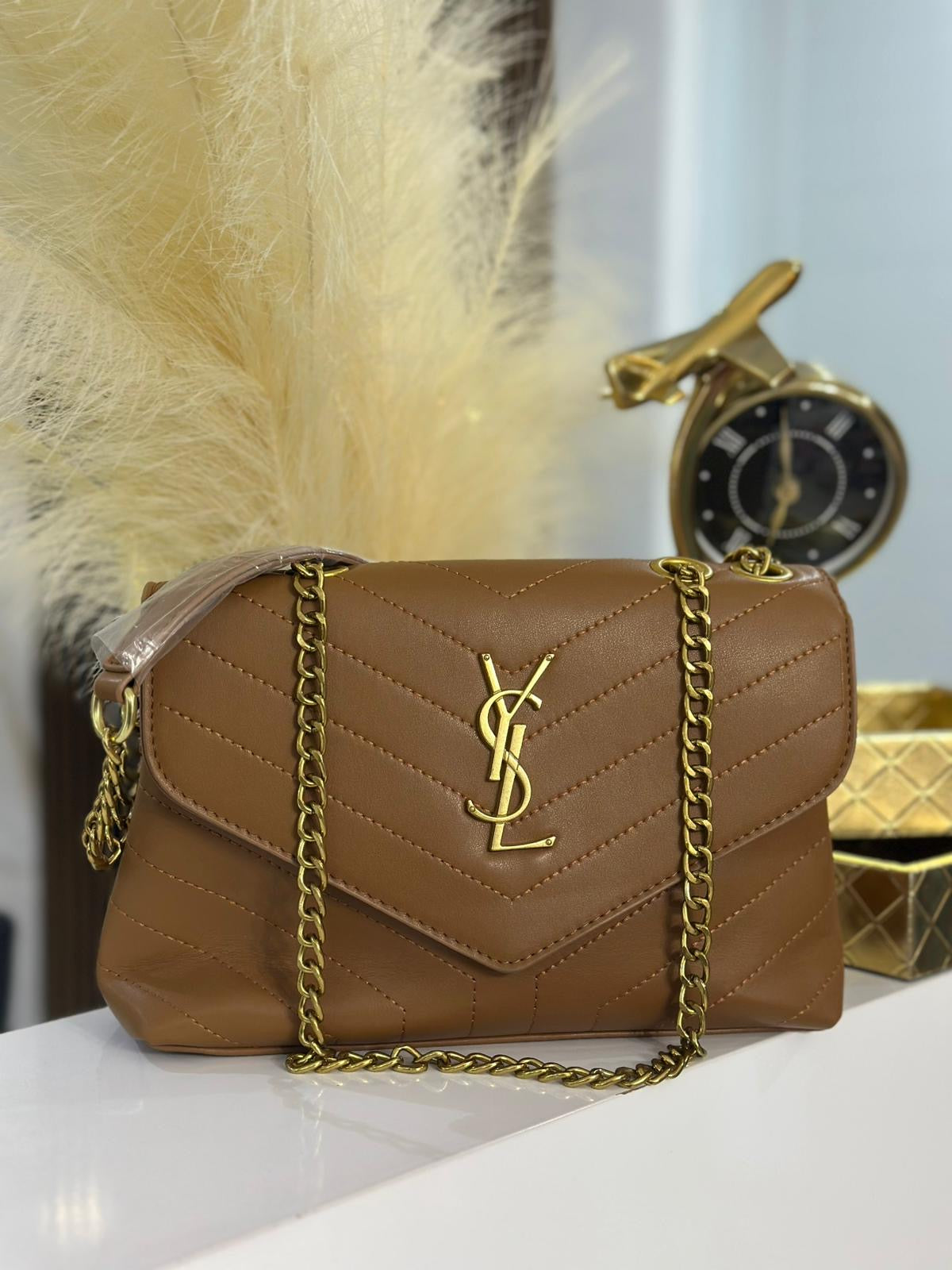 Taupé YS Crossbody Bag (tamaño mediano)