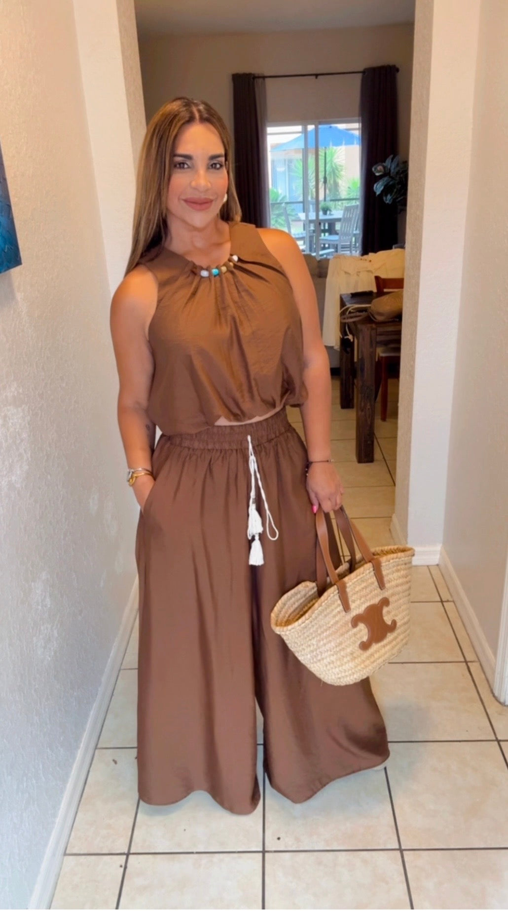 Malibú Brown Pant Set (súper spandex)
