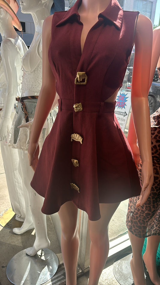 Marina Burgundy Dress (utilicé talla M)