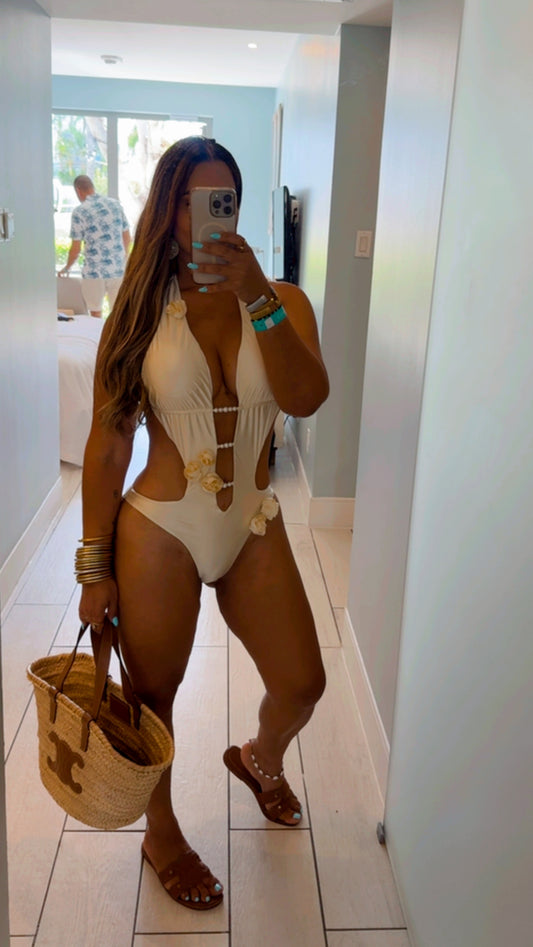 Baby Beach Beige Swimsuit (stretch)