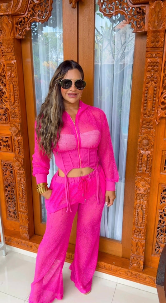 Kamandalu Fuchsia Set (Stretch) utilicé talla Médium