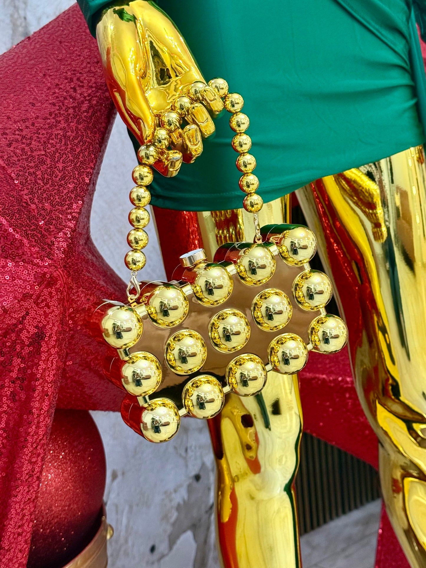 Glamour Bubble Gold Handbag