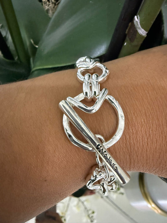 Uno Pulsera de Eslabón Plata (Material 925)
